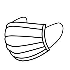 Naklejka na meble Simple protective mask silhouette isolated on white.