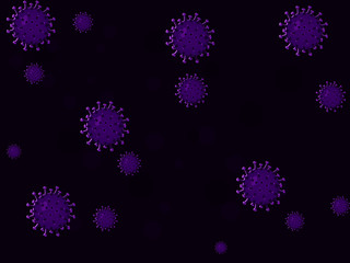 coronavirus 2019-ncov pandemic flu Microscopic view of the virus cell