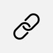Link line icon. Connection and communication, chain symbol. logo. Outline design editable stroke. For yuor design. Stock - Vector illustration.