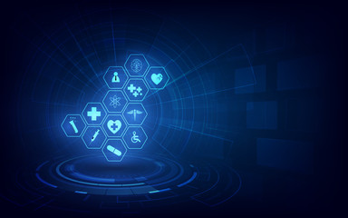 Poster - medical technology innovation concept background
