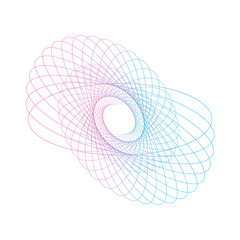 Wall Mural - Spirograph abstract element on a white background. Vector illustration