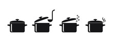 Cooking Pan Icon, Pot Icon Vector Isolated