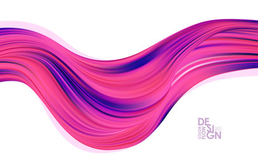 Canvas Print - Modern colorful flow background. Abstract wave liquid shape.