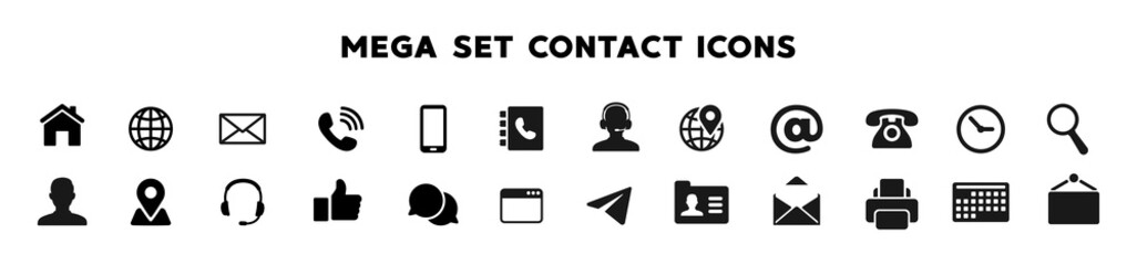 Wall Mural - business card contact information icons. vector illustration.