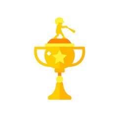 Sticker - Icon of baseball championship trophy. National league, competition, victory. Contest concept. Can be used for topics like sport, game, cup