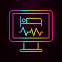 Aufkleber - Medical technology, monitor nolan icon Simple thin line, outline vector of Medical techology icons for ui and ux, website or mobile application