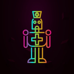 Aufkleber - Medical technology, bot nolan icon Simple thin line, outline vector of Medical techology icons for ui and ux, website or mobile application