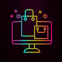Fototapete - Bag gift nolan icon Simple thin line, outline vector of Online shopping icons for ui and ux, website or mobile application