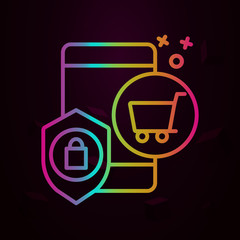 Aufkleber - Security telephone commerce nolan icon Simple thin line, outline vector of Online shopping icons for ui and ux, website or mobile application
