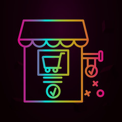 Fototapete - Commerce shopping product nolan icon Simple thin line, outline vector of Online shopping icons for ui and ux, website or mobile application