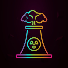 Aufkleber - chimney, nuclear, industry nolan icon Simple thin line, outline vector of Pollution icons for ui and ux, website or mobile application