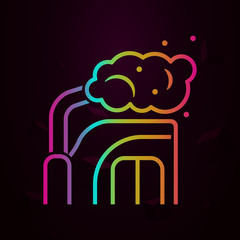 Aufkleber - smoke, car, truck nolan icon simple thin line, outline vector of pollution icons for ui and ux, webs