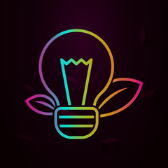 Aufkleber - leaf, lamp, nature nolan icon Simple thin line, outline vector of Pollution icons for ui and ux, website or mobile application