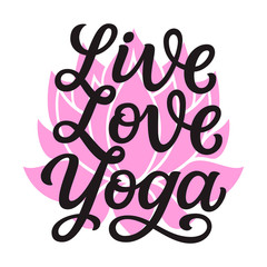 Wall Mural - Live love yoga lettering