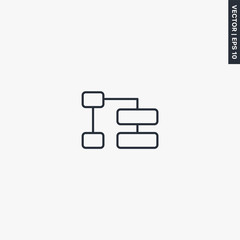 Poster - structure, linear style sign for mobile concept and web design