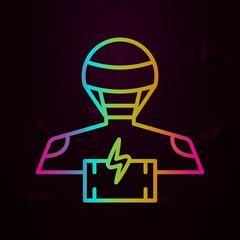 Aufkleber - robot battery nolan icon Simple thin line, outline vector of Robotics engineering icons for ui and ux, website or mobile application