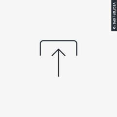 Fototapete - Upload, linear style sign for mobile concept and web design
