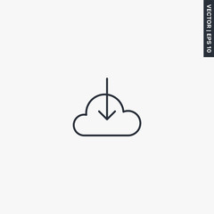 Poster - Upload, linear style sign for mobile concept and web design