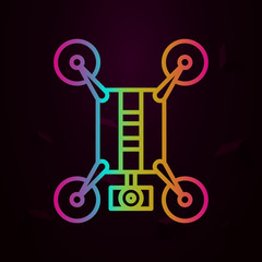 Poster - copter, drone nolan icon Simple thin line, outline vector of Robotics engineering icons for ui and ux, website or mobile application