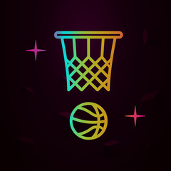 Poster - Basketball, sport nolan icon Simple thin line, outline vector of sport icons for ui and ux, website or mobile application