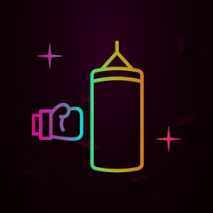 Poster - Boxing, sport nolan icon Simple thin line, outline vector of sport icons for ui and ux, website or mobile application