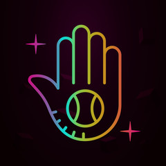Poster - Baseball, sport nolan icon Simple thin line, outline vector of sport icons for ui and ux, website or mobile application