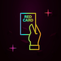 Aufkleber - Red card, sport nolan icon Simple thin line, outline vector of sport icons for ui and ux, website or mobile application