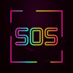 Aufkleber - Sos sign nolan icon Simple thin line, outline vector of Swimming poll icons for ui and ux, website or mobile application