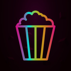 Poster - Popcorn box, theatre nolan icon Simple thin line, outline vector of theater icons for ui and ux, website or mobile application