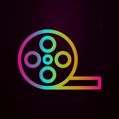 Aufkleber - Movie film nolan icon Simple thin line, outline vector of theater icons for ui and ux, website or mobile application