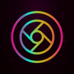 Aufkleber - Diaphragm, camera, theatre nolan icon Simple thin line, outline vector of theater icons for ui and ux, website or mobile application