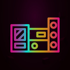 Aufkleber - Home theatre nolan icon Simple thin line, outline vector of theater icons for ui and ux, website or mobile application