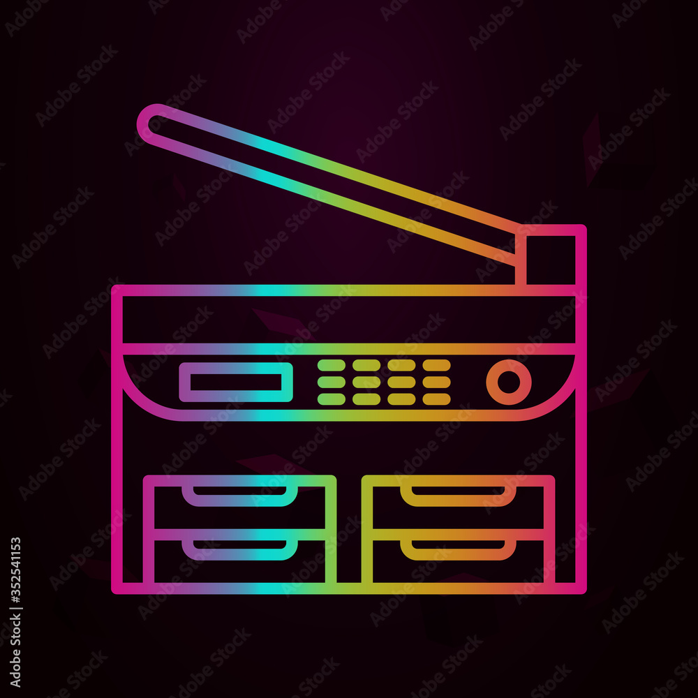 Workplace, copy machine nolan icon Simple thin line, outline vector of ...