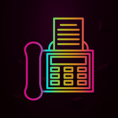 Aufkleber - Workplace, fax nolan icon Simple thin line, outline vector of Workplace icons for ui and ux, website or mobile application