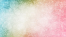 Soft Pastel Rainbow Textured Bokeh Background With Mandala