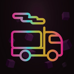 Poster - Container, oil, truck line vector nolan icon Simple thin line, outline vector of Pollution icons for ui and ux, website or mobile application