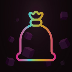 Aufkleber - Bag, plastic, rubbish line vector nolan icon Simple thin line, outline vector of Pollution icons for ui and ux, website or mobile application