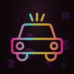 Aufkleber - Car line vector nolan icon Simple thin line, outline vector of Pollution icons for ui and ux, website or mobile application
