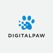 © fan dana - digital pet logo. paw icon