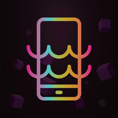 Aufkleber - Mobile line vector nolan icon Simple thin line, outline vector of Pollution icons for ui and ux, website or mobile application