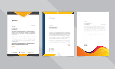 Wall Mural - Simple Professional Letterhead Template , Modern Creative Letterhead Design Template.
