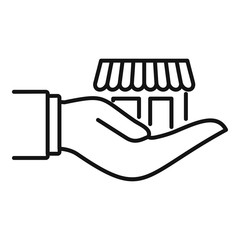 Poster - take care franchise business icon. outline take care franchise business vector icon for web design i