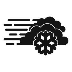 Poster - Air blizzard icon. Simple illustration of air blizzard vector icon for web design isolated on white background
