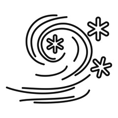 Poster - Wind blizzard icon. Outline wind blizzard vector icon for web design isolated on white background