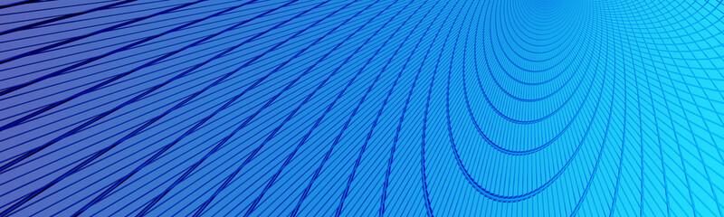 Poster - 3d ILLUSTRATION, of green gradient abstract mesh wire design background, triangular texture, wide panoramic for wallpaper, 3d green gradient background mesh and net design