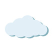 Grey cloud icons on blue sky for design elements, stock vector illustration