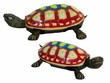 Vintage tin toys turtle, two turtles tin toys / Isolated white