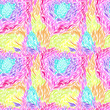 Colorful abstract seamless pattern. Rainbow wool.