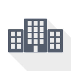 Fototapete - Office buildings flat design vector icon