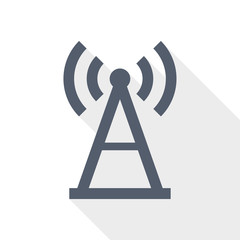 Poster - Antenna, signal flat design vector icon